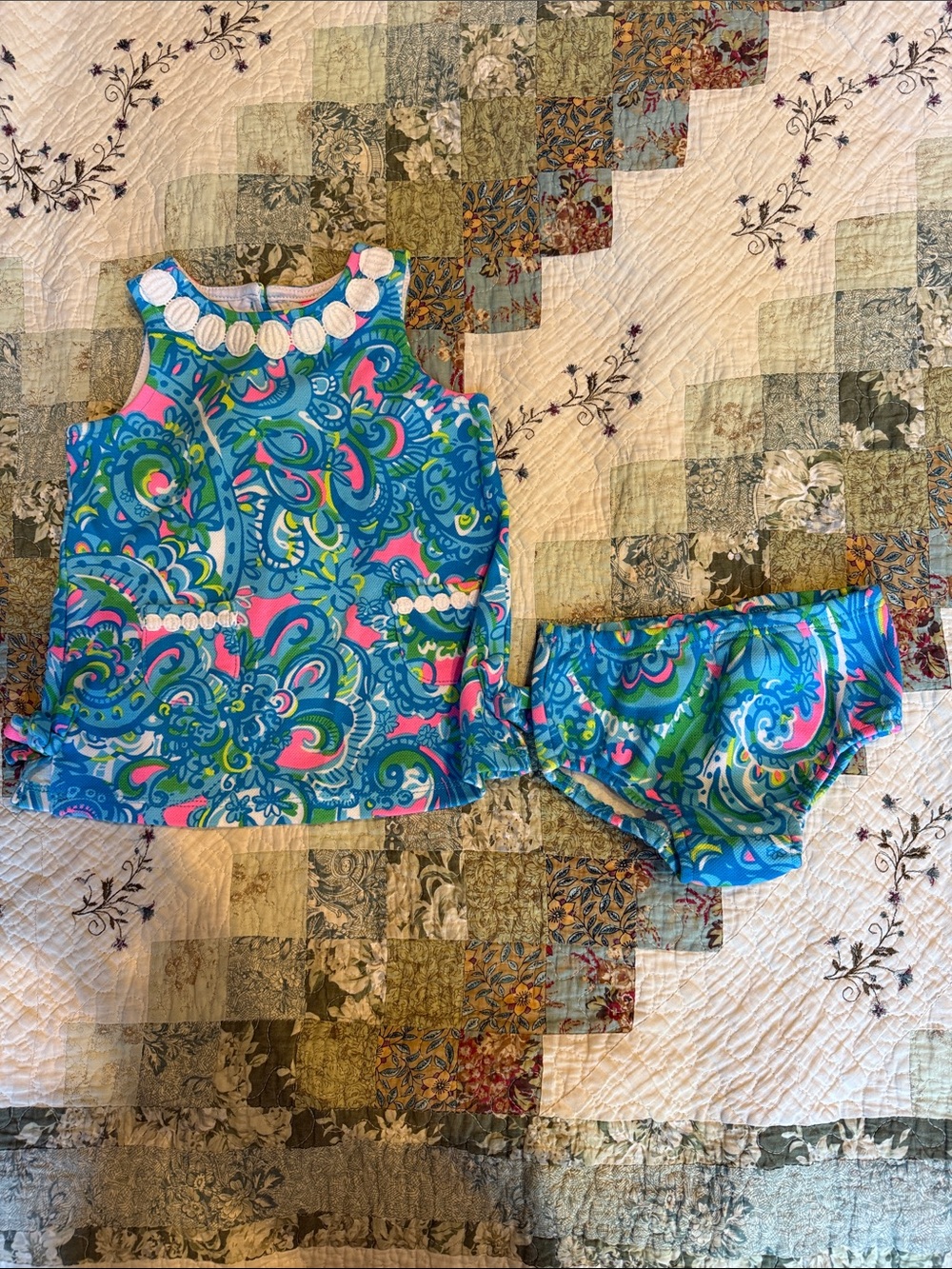Lilly Pulitzer paisley set size 12-18 months